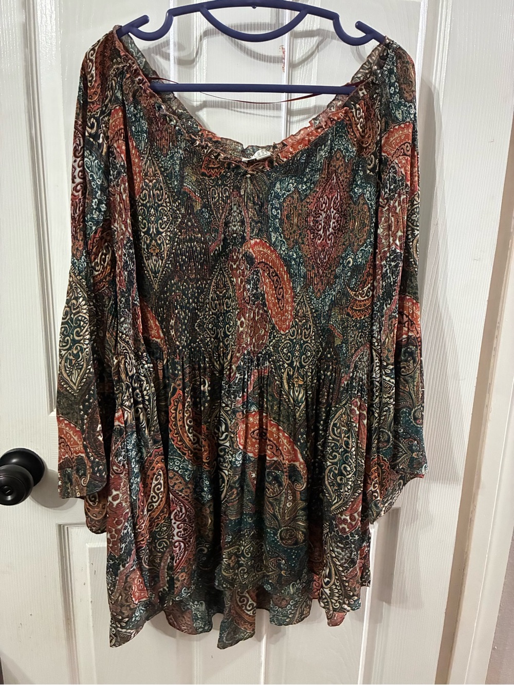 Spense Women’s 2X Paisley Boho Tunic